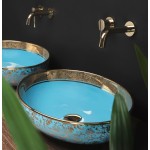 Накладной умывальник Rea Margot Blue Gold Накладной умывальник Rea Margot Blue Gold